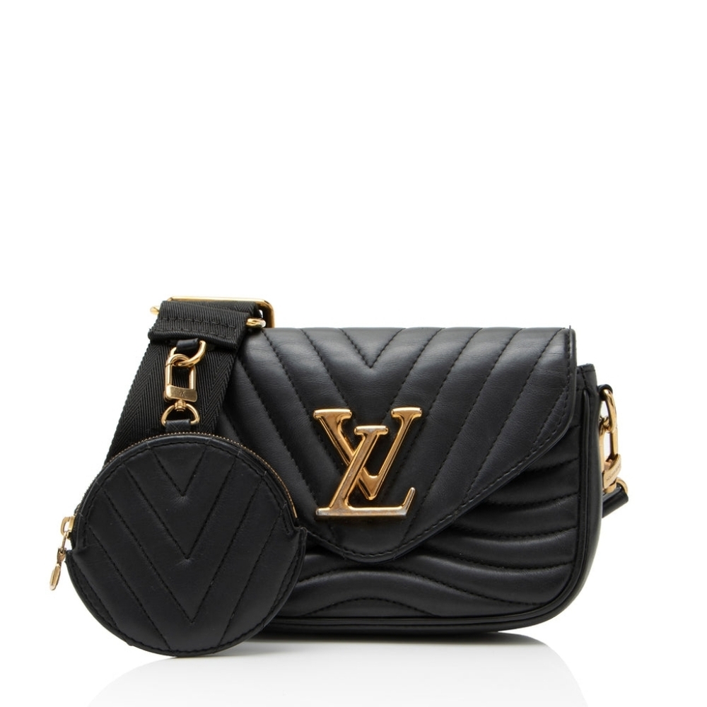 Like NEW!!! Louis Vuitton New Wave Multi Pochette Accessoires Bag In BLACK LV - Picture 12 of 16